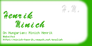 henrik minich business card